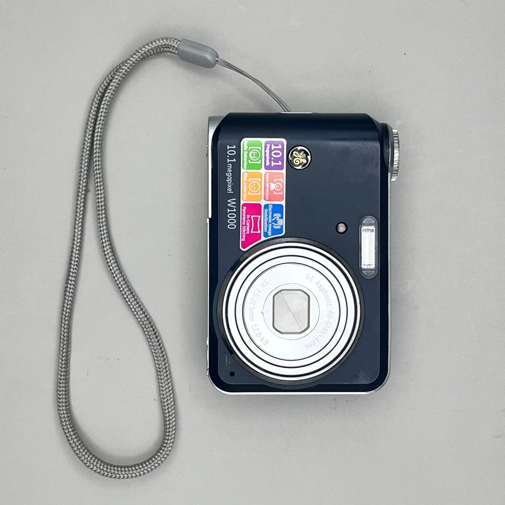 GE W1000 Digital Camera Black 10.1MP 3x Optical Zoom Compact‎ Point and Shoot
